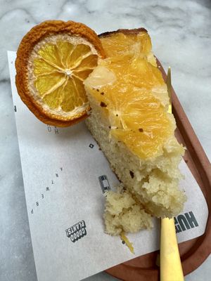 Orange cake  at HUMM Restaurant in Antwerpen