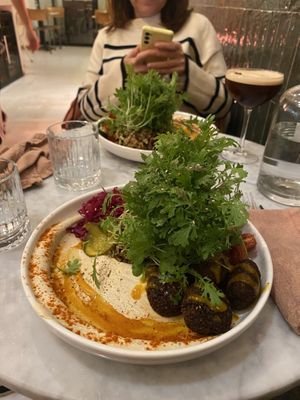 The falafel plate  at HUMM Restaurant in Antwerpen