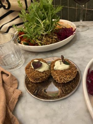 The mushroom croquetts  at HUMM Restaurant in Antwerpen