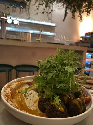 The falafel plate  at HUMM Restaurant in Antwerpen