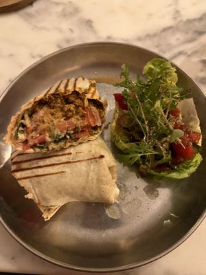 Seitan wrap  at HUMM Restaurant in Antwerpen