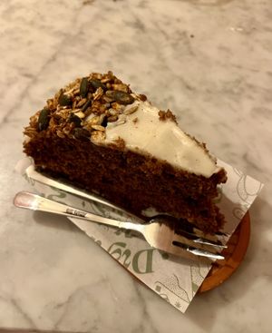Carrot cake  at HUMM Restaurant in Antwerpen
