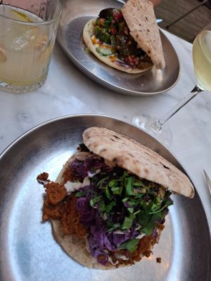 Pita and Falafel at HUMM Restaurant in Antwerpen