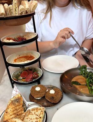 Sharing dishes  at HUMM Restaurant in Antwerpen