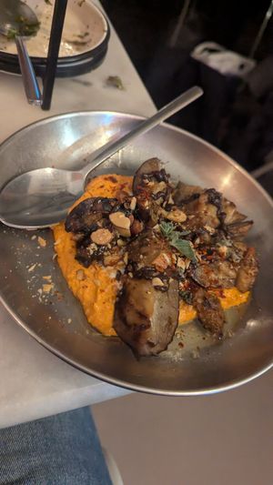 Grilled eggplants at HUMM Restaurant in Antwerpen