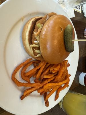 Vegan chicken sandwich   at Busboys and Poets - Langston Lofts in Washington