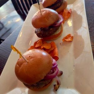 beef sliders (vegan) at Busboys and Poets - Langston Lofts in Washington