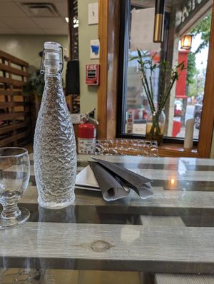 Excellent window seat at Koshari Mama in Somerville