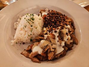 Mushroom shawarma at Koshari Mama in Somerville