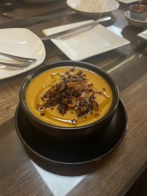 Lentil soup   at Koshari Mama in Somerville