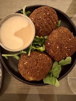 Falafel and tahini   at Koshari Mama in Somerville