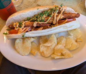 Chick'n cutlet sandwich at Koshari Mama in Somerville