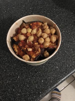 “Just eggplant”, extra spicy at Koshari Mama in Somerville