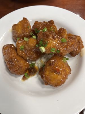 Chili spice cauliflower wings  at Manna Kitchen in Lisle
