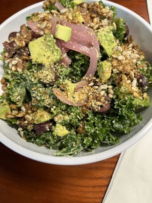 Kale saladd  at Manna Kitchen in Lisle