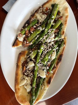 Asparagus Flat Breadd  at Manna Kitchen in Lisle