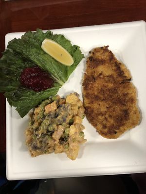 Schnitzel at Manna Kitchen in Lisle