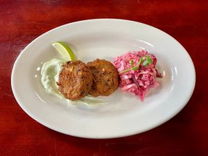 Crispy Crab Cakes at Manna Kitchen in Lisle