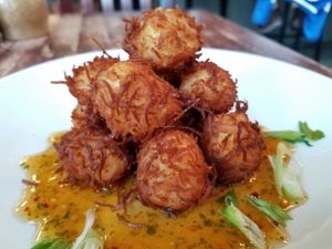 coconut tofu appetizer at Busboys and Poets - Mount Vernon Triangle in Washington