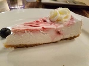 raspberry vegan cheesecake at Busboys and Poets - Mount Vernon Triangle in Washington