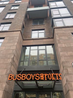 Upon Arrival (Outdoor Signage)  at Busboys and Poets - Mount Vernon Triangle in Washington