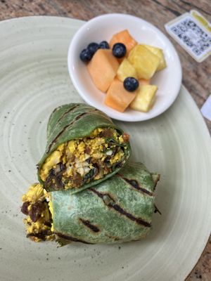   Vegan “egg” wrap  at Busboys and Poets - Mount Vernon Triangle in Washington