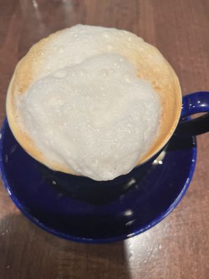 Almond milk cappuccino   at Busboys and Poets - Mount Vernon Triangle in Washington