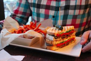 Tempeh Panini at Busboys and Poets - Mount Vernon Triangle in Washington