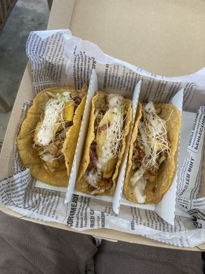 “Chicken mushroom” tacos   at Plant Lyfe in Saint Peter