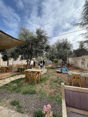 Outdoor seating   at Kawon once upon a time in Madaba