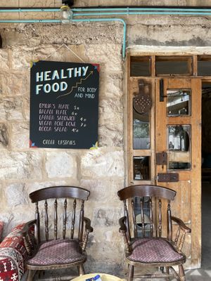 Sign  at Kawon once upon a time in Madaba