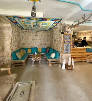 Cafe portion downstairs   at Kawon once upon a time in Madaba