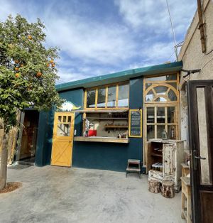 Upstairs restaurant counter  at Kawon once upon a time in Madaba