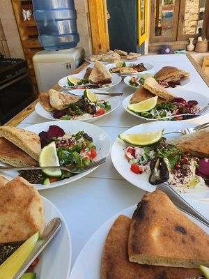 Emilia's plate at Kawon once upon a time in Madaba