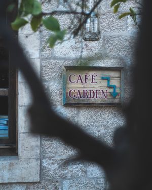 cafe and garden  at Kawon once upon a time in Madaba