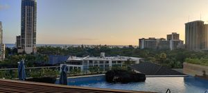 The view from the open-air terrace at Quiora in Honolulu