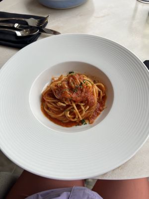 I got a very basic pasta since it was a vegan option. The serving size was so small I was still hungry.  at Quiora in Honolulu