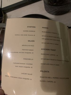 Vegan menu page 1 at Quiora in Honolulu