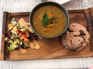 Spicy coconut curry   at The Guava Kitchen in South East London