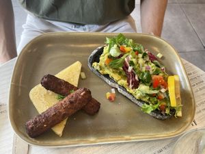 Avo on toast with extras   at The Guava Kitchen in South East London