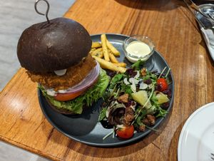 Mushroom burger at Uncle Q in Taipei