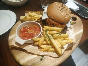 Uncle Q's special burger at Uncle Q in Taipei