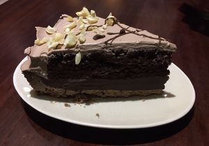 Rich dark chocolate cake  at Uncle Q in Taipei