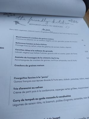 Menu mai 2021 at the friendly kitchen in Paris