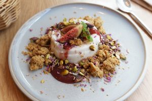 Panacotta au lait d'amandes & fleur d'oranger at the friendly kitchen in Paris