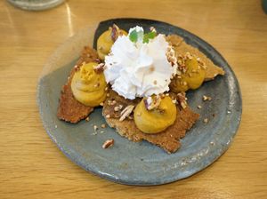 Tartelette déstructurée façon pumpkin pie [Menu Autumn 2021] at the friendly kitchen in Paris