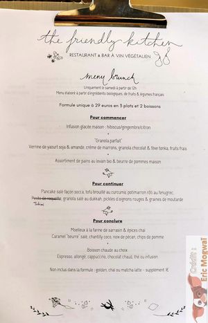 Winter Menu Brunch at the friendly kitchen in Paris