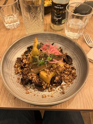 Polenta et champignons  at the friendly kitchen in Paris