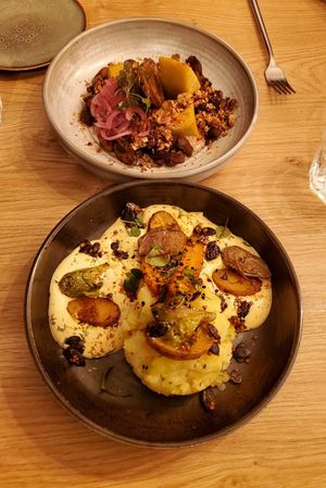 Two dishes at the friendly kitchen in Paris