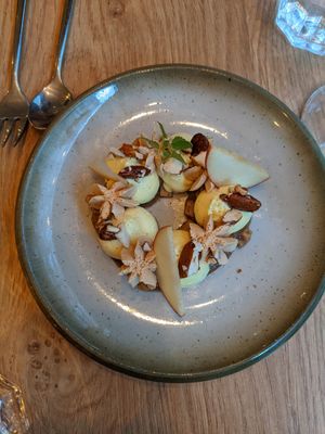 Apple desert at the friendly kitchen in Paris